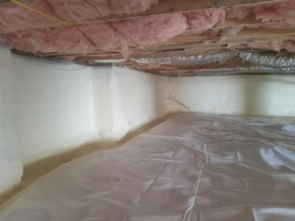 Crawl space encapsulation with closed-cell spray foam for Roof Leak Repair in Lake Tapps